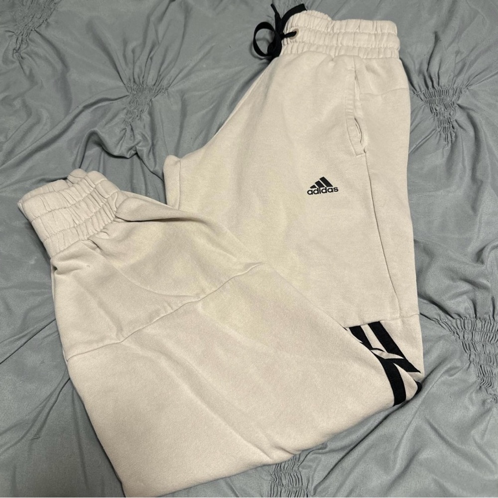 Adidas Off-White/Cream Joggers